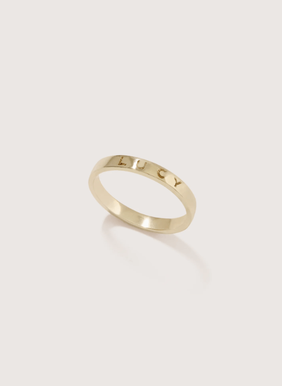 Band Ring with Complimentary Hand Engraving